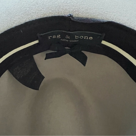 Rag & Bone Floppy Wool Hat with Embellished Leather Trim, M - Picture 5 of 6